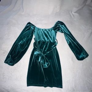 Green Velvet Nasty Gal Dress